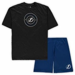 Best Pirce 🎉 Unbranded Men's Concepts Sport Blue/Heathered Charcoal Tampa Bay Lightning Big & Tall T-Shirt & Shorts Sleep Set ✔️