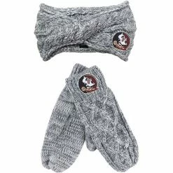 Best deal 🤩 Unbranded ZooZatz Gray Florida State Seminoles Headband & Mittens Set 😍