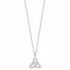 Discount 🛒 Unbranded Sterling Silver Cubic Zirconia Trinity Knot Pendant Necklace 🔥
