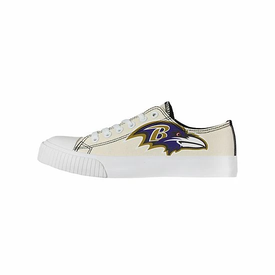 Promo 👍 Unbranded 👩 Women's FOCO Cream Baltimore Ravens Low Top Canvas 👟 Shoes ❤️ - Image 2