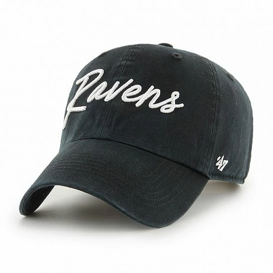 Outlet ๐ Unbranded ๐ฉ Women's '47 Black Baltimore Ravens Vocal Clean Up Adjustable Hat โญ - Image 2