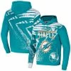 Flash Sale 🔥 Unbranded Men's NFL X Staple Aqua Miami Dolphins All Over Print Pullover Hoodie 💯