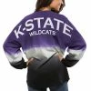 Cheapest 🤩 Unbranded 👩 Women's Purple Kansas State Wildcats Ombre Long Sleeve Dip-Dyed Spirit Jersey ✨