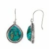 Cheap 🤩 Unbranded Sterling Silver Gemstone Teardrop Earrings Turquoise 👍