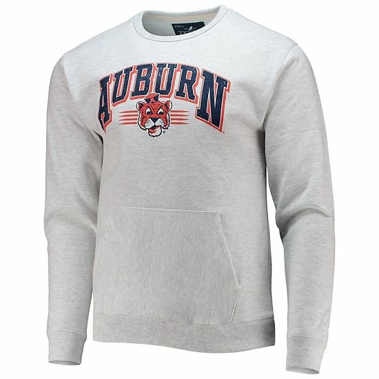 Best deal ⭐ Unbranded Men's League Collegiate Wear Heathered Gray Auburn Tigers Upperclassman Pocket Pullover Sweatshirt 🌟 - Image 3
