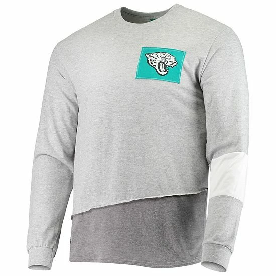 Budget 👍 Unbranded Men's Refried Apparel Gray Jacksonville Jaguars Angle Long Sleeve T-Shirt 💯 - Image 3