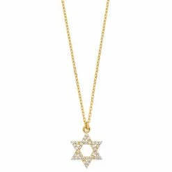 Promo ❤️ Unbranded Sterling Silver Cubic Zirconia Star Of David Pendant Necklace 🔥