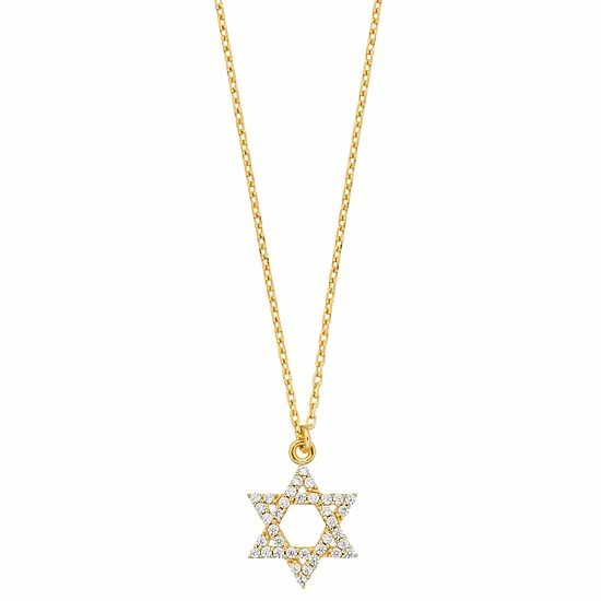 Promo โค๏ธ Unbranded Sterling Silver Cubic Zirconia Star Of David Pendant Necklace ๐ฅ