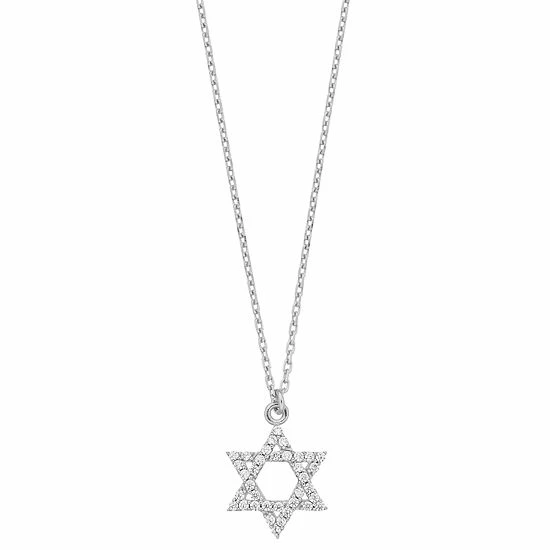 Promo โค๏ธ Unbranded Sterling Silver Cubic Zirconia Star Of David Pendant Necklace ๐ฅ - Image 2