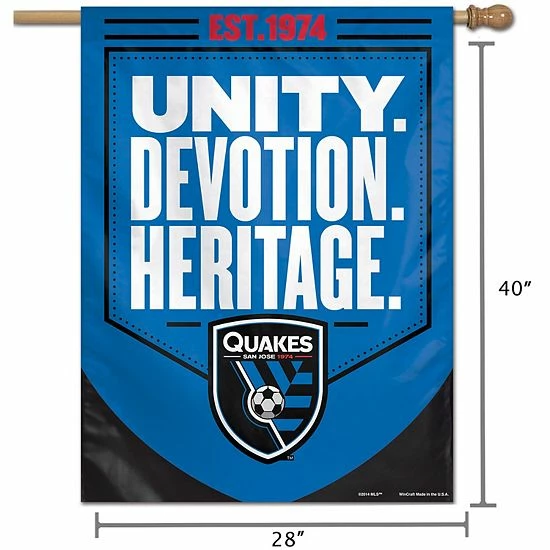 Hot Sale 🤩 Unbranded WinCraft San Jose Earthquakes 28" X 40" Single-Sided Vertical Banner 🌟 - Image 2