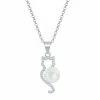 Top 10 ❤️ Unbranded Sterling Silver Cubic Zirconia Freshwater Cultured Pearl Cat Pendant Necklace ✨