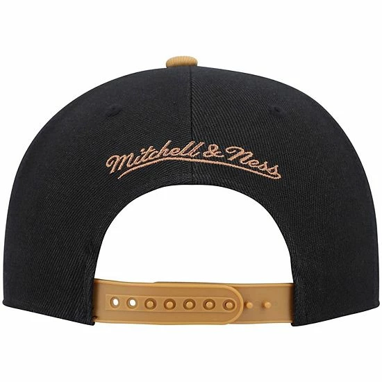 Budget ๐ฏ Unbranded Men's Mitchell & Ness Black/Tan Philadelphia 76ers Hardwood Classics Gradient Wordmark Snapback Hat ๐ - Image 5