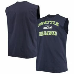Brand new 🎁 Unbranded Men's College Navy Seattle Seahawks Big & Tall Muscle Tank Top ✨