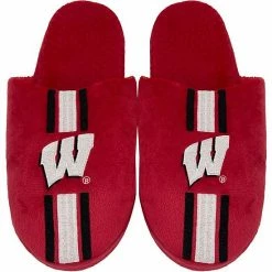 Best reviews of 👍 Unbranded Men's FOCO Wisconsin Badgers Striped Team Slippers ✨