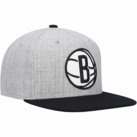 Hot Sale ๐ Unbranded Men's Mitchell & Ness Heathered Gray/Black Brooklyn Nets Heathered Underpop Snapback Hat ๐ฅฐ - Image 4