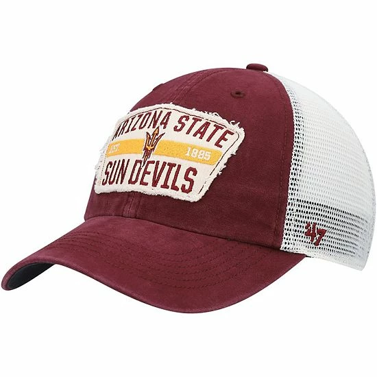 Cheapest ๐ Unbranded Men's '47 Maroon Arizona State Sun Devils Crawford Clean Up Trucker Snapback Hat ๐
