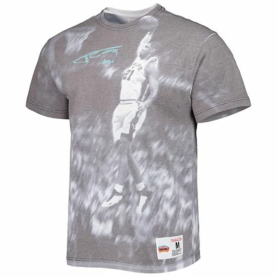 Hot Sale 😀 Unbranded Men's Mitchell & Ness Tim Duncan Gray San Antonio Spurs Above The Rim Sublimated T-Shirt ✔️ - Image 3