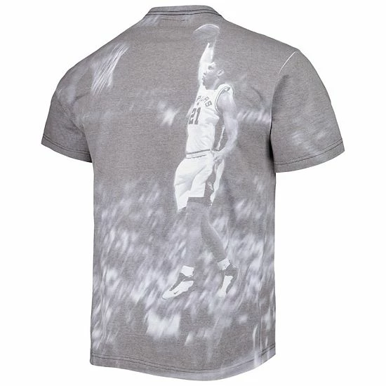 Hot Sale 😀 Unbranded Men's Mitchell & Ness Tim Duncan Gray San Antonio Spurs Above The Rim Sublimated T-Shirt ✔️ - Image 4