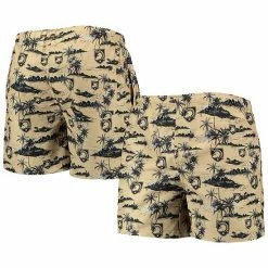 Hot Sale 👏 Unbranded Men's FOCO Gold Army Black Knights Island Palm Swim Trunks ⌛