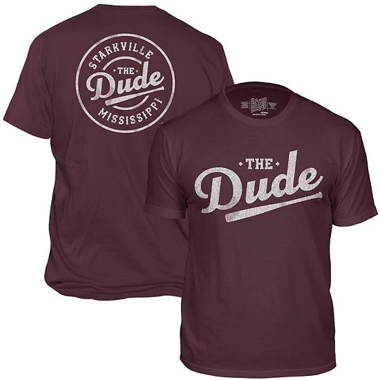 Brand new 🛒 Unbranded Men's Original Retro Brand Maroon Mississippi State Bulldogs The Dude 2-Hit Starkville T-Shirt 🎁 - Image 2