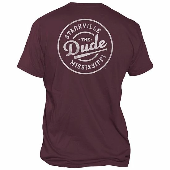 Brand new 🛒 Unbranded Men's Original Retro Brand Maroon Mississippi State Bulldogs The Dude 2-Hit Starkville T-Shirt 🎁 - Image 4
