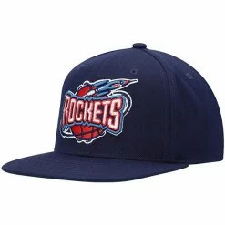 Budget 🎁 Unbranded Men's Mitchell & Ness Navy Houston Rockets Hardwood Classics Team Ground 2.0 Snapback Hat 🌟