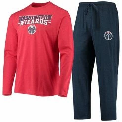 Best deal 🔔 Unbranded Men's Concepts Sport Navy/Red Washington Wizards Long Sleeve T-Shirt & Pants Sleep Set 😉