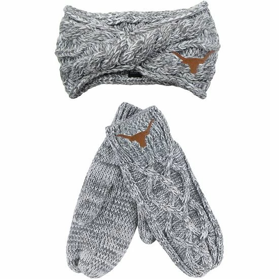 Best deal โ๏ธ Unbranded ZooZatz Gray Texas Longhorns Headband & Mittens Set ๐