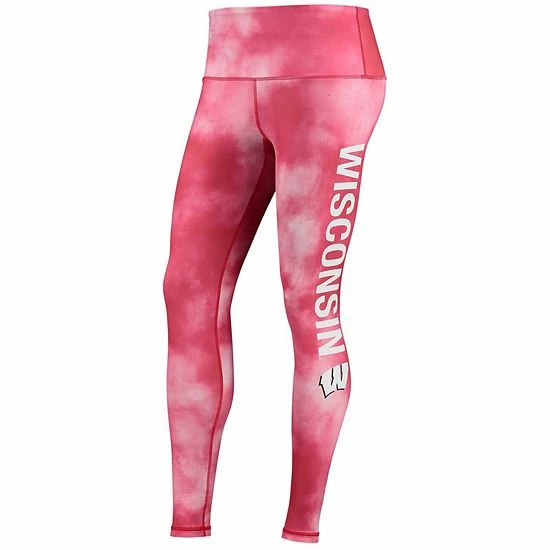 Hot Sale โ Unbranded ๐ฉ Women's ZooZatz Red Wisconsin Badgers Cloud Dye Mist Leggings ๐คฉ - Image 3