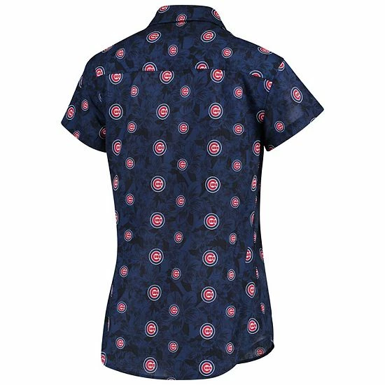 Hot Sale 😀 Unbranded 👩 Women's FOCO Royal Chicago Cubs Floral Button Up 👕 Shirt 🛒 - Image 3