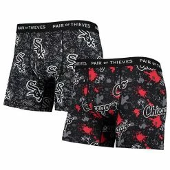 Deals 😍 Unbranded Men's Pair Of Thieves Black Chicago White Sox Super Fit 2-Pack Boxer Briefs Set 😀