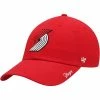 New 👍 Unbranded 👩 Women's '47 Red Portland Trail Blazers Miata Clean Up Logo Adjustable Hat 💯