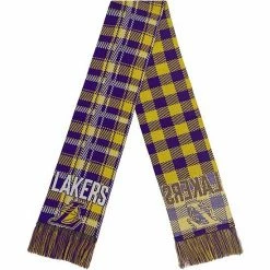 Brand new 👍 Unbranded FOCO Los Angeles Lakers Plaid Color Block Scarf ⭐