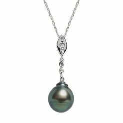 Top 10 🎁 Unbranded Sterling Silver Tahitian Cultured Pearl And Diamond Accent Pendant 🤩