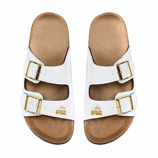Outlet 💯 Unbranded 👩 Women's FOCO Cleveland Browns Double-Buckle 🩴 Sandals 🎉