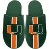 Cheapest 🎁 Unbranded Youth FOCO Miami Hurricanes Team Stripe Slippers 🔔