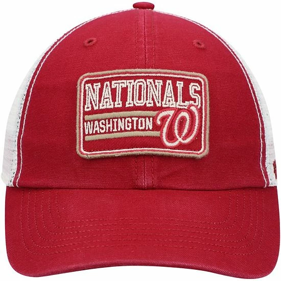 Best Sale 😀 Unbranded Men's '47 Red/Natural Washington Nationals Off Ramp Clean Up Trucker Adjustable Hat 👏 - Image 3