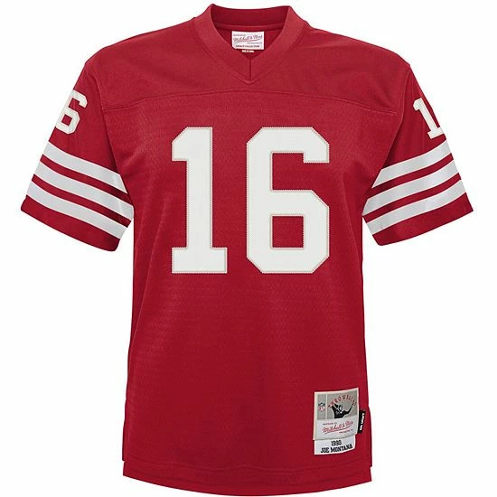 Outlet ❤️ Unbranded Infant Mitchell & Ness Joe Montana Scarlet San Francisco 49ers 1990 Retired Legacy Jersey ✔️ - Image 3