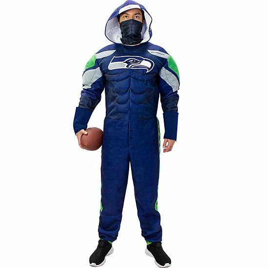 Discount ❤️ Unbranded Men's College Navy Seattle Seahawks Game Day Costume 👍 - Image 2