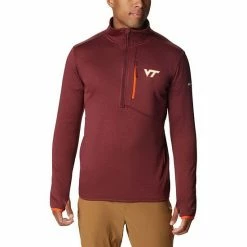 Brand new 🧨 Unbranded Men's Columbia Maroon Virginia Tech Hokies Park View Omni-Wick Half-Zip Top 🔔