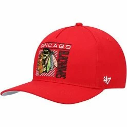 Brand new 🧨 Unbranded Men's '47 Red Chicago Blackhawks Reflex Hitch Snapback Hat 🤩
