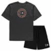 Flash Sale 🥰 Unbranded Men's Concepts Sport Black/Heathered Charcoal Philadelphia Flyers Big & Tall T-Shirt & Shorts Sleep Set ✔️