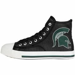 New 🔥 Unbranded Men's FOCO Michigan State Spartans Big Logo High Top Canvas 👞 Shoes ✨