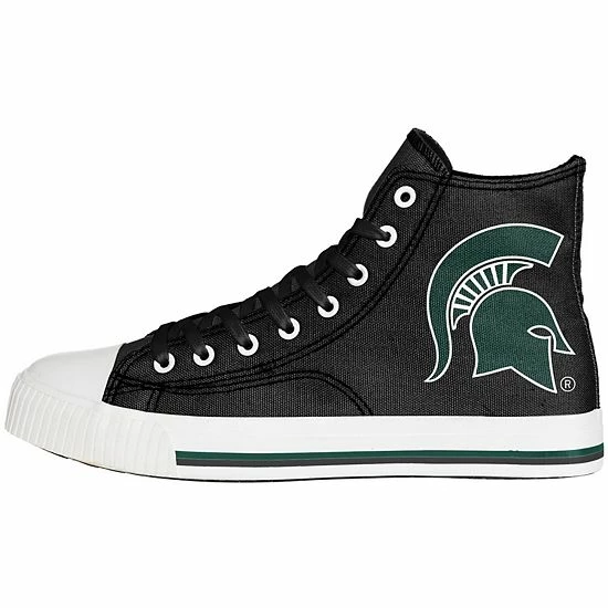 New 🔥 Unbranded Men's FOCO Michigan State Spartans Big Logo High Top Canvas 👞 Shoes ✨