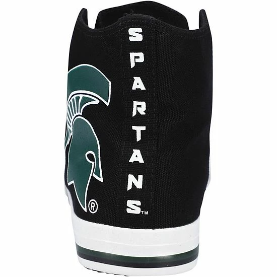 New 🔥 Unbranded Men's FOCO Michigan State Spartans Big Logo High Top Canvas 👞 Shoes ✨ - Image 4