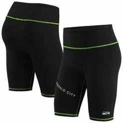 Brand new 🎉 Unbranded 👩 Women's WEAR By Erin Andrews Black Seattle Seahawks Bike Shorts 😀