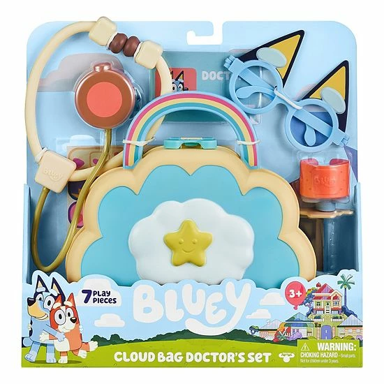 Brand new ๐ฅ Unbranded Disney's Bluey Cloud Bag Doctor's Set โญ