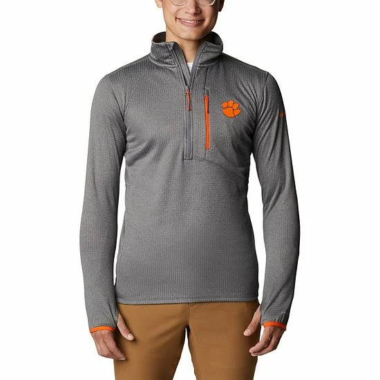Cheap 🔥 Unbranded Men's Columbia Gray Clemson Tigers Park View Omni-Wick Half-Zip Top 💯 - Image 2
