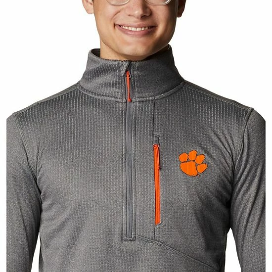Cheap 🔥 Unbranded Men's Columbia Gray Clemson Tigers Park View Omni-Wick Half-Zip Top 💯 - Image 4