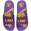New ✨ Unbranded Men's FOCO LSU Tigers Wordmark Gel Slide 🩴 Sandals 👍